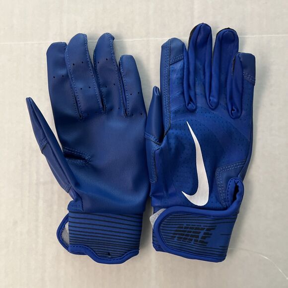 NIKE Sz Youth Small VAPOR KNIT BLUE/WHITE FOOTBALL GLOVES DM0056-468 - Picture 1 of 5